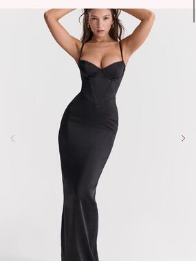 laced with gold maxi dress blue Maxi Dress Blue Long Dress Alara Lace-Up Back Dress Size 4